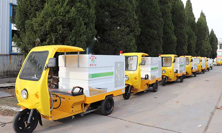 環(huán)衛(wèi)公司引進(jìn)純電動(dòng)高壓沖洗車，用于人行道快速?zèng)_洗和保潔