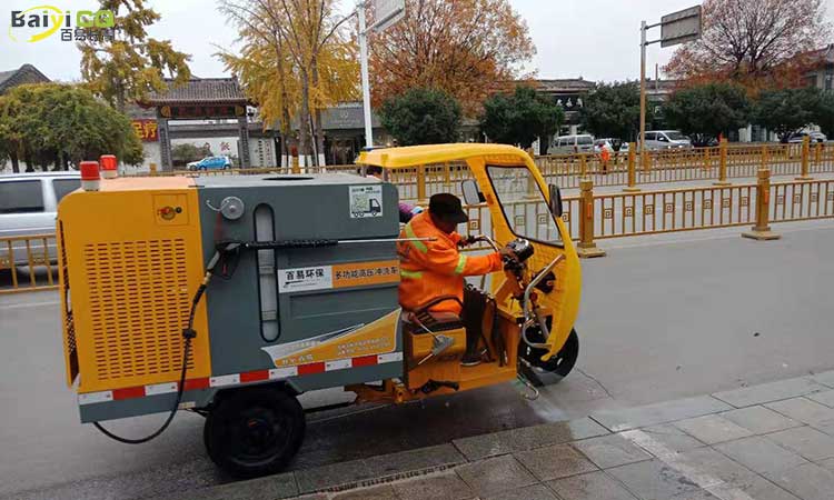 小型環(huán)衛(wèi)用高壓清洗車，街道清潔好幫手