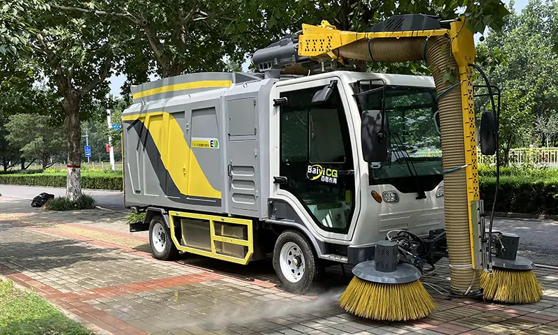小型樹葉收集車BY-T50，秋季城市樹葉收集輕松便捷